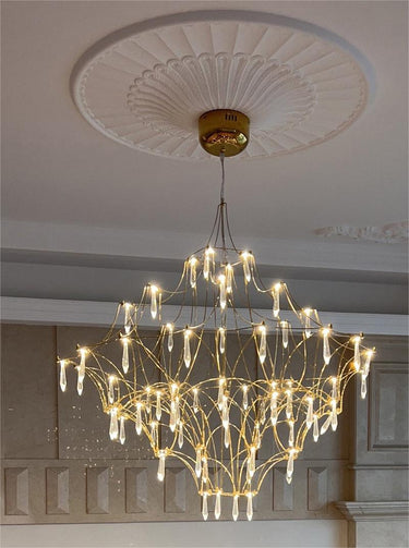 Nordic Stainless Steel Crystal Light Luxury Chandelier